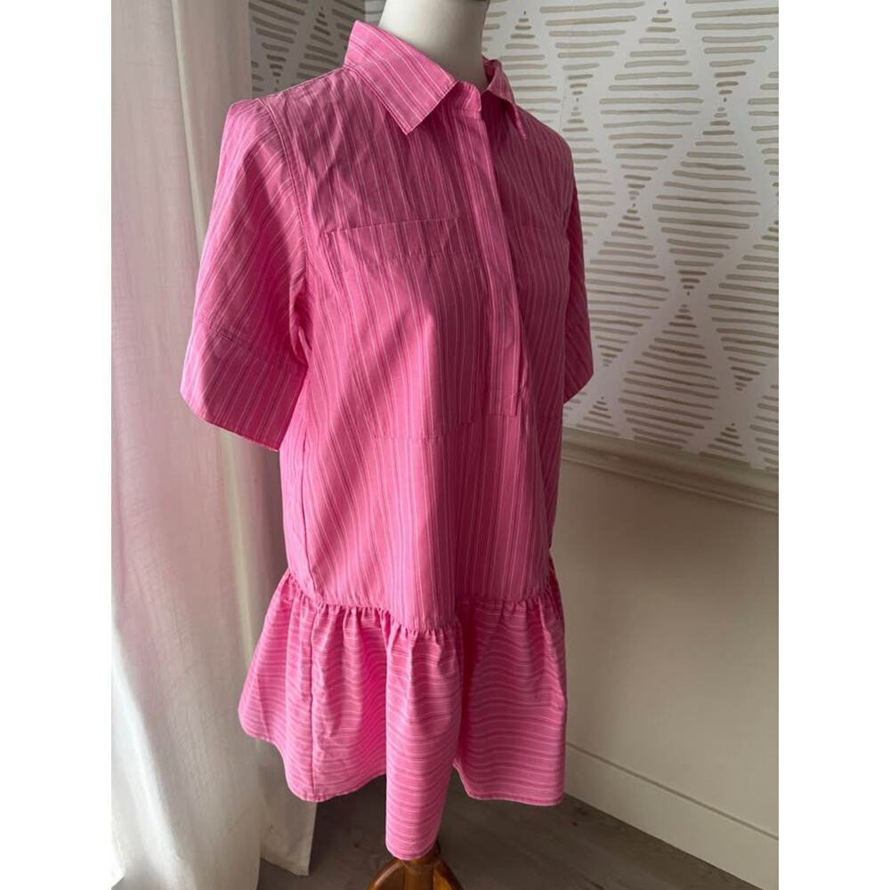 Fate Women’s Small Fill Your Heart Pink Striped Drop Waist Mini Dress - Picture 7 of 9